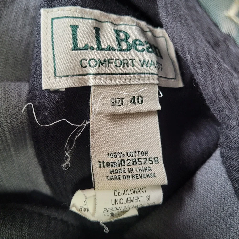 LL Bean Mens Vintage Comfort Waist Corduroy Pants Actual Size 38x33‎ Gray